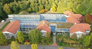 Aerial view of the building housing the start-up centre in Eckernförde.