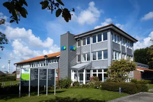 Exterior view of the business incubator building.